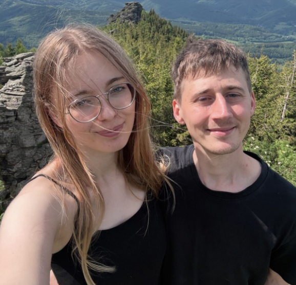 Natálie a Petr v přírodě